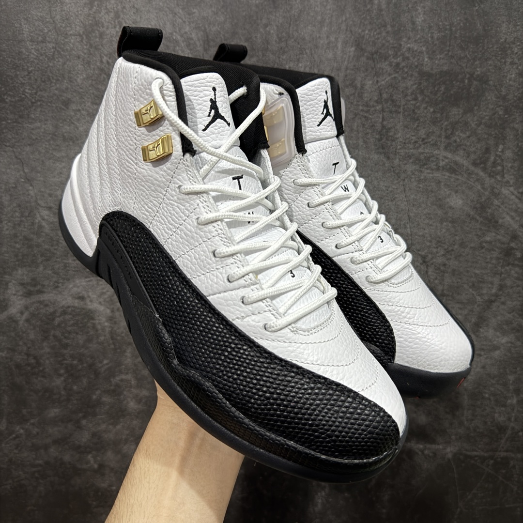 【顶级外贸版】Air Jordan AJ12 Retro 黑白金扣 CT8013-117 正确版本 原楦原纸板开发 原汁原味12代鞋型 进口原厂皮料 真碳板 原装材料 原厂定制金属扣 原厂电绣 细节到位 尺码：40 40.5 41 42 42.5 43 44 44.5 45 45.5 46 47.5-选品中心