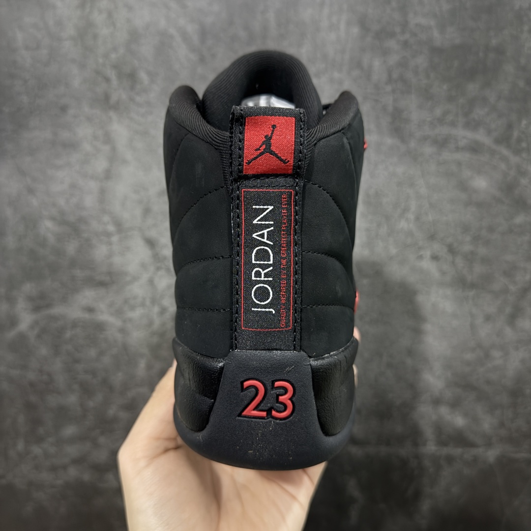 图片[4]-【顶级外贸版】Air Jordan AJ12 Retro 黑红 CT8013-001 正确版本 原楦原纸板开发 原汁原味12代鞋型 进口原厂皮料 真碳板 原装材料 原厂定制金属扣 原厂电绣 细节到位 尺码：40 40.5 41 42 42.5 43 44 44.5 45 45.5 46 47.5-选品中心