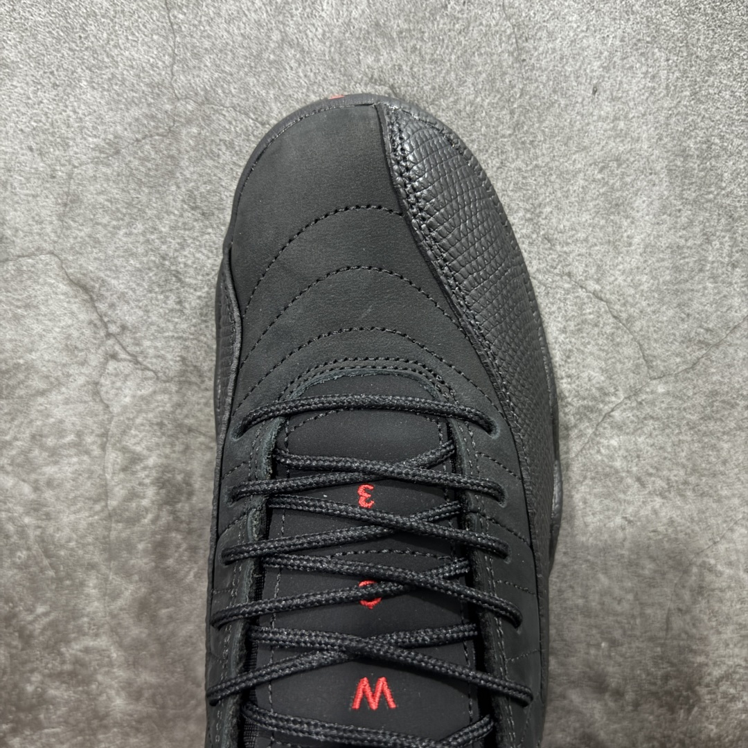 图片[5]-【顶级外贸版】Air Jordan AJ12 Retro 黑红 CT8013-001 正确版本 原楦原纸板开发 原汁原味12代鞋型 进口原厂皮料 真碳板 原装材料 原厂定制金属扣 原厂电绣 细节到位 尺码：40 40.5 41 42 42.5 43 44 44.5 45 45.5 46 47.5-选品中心