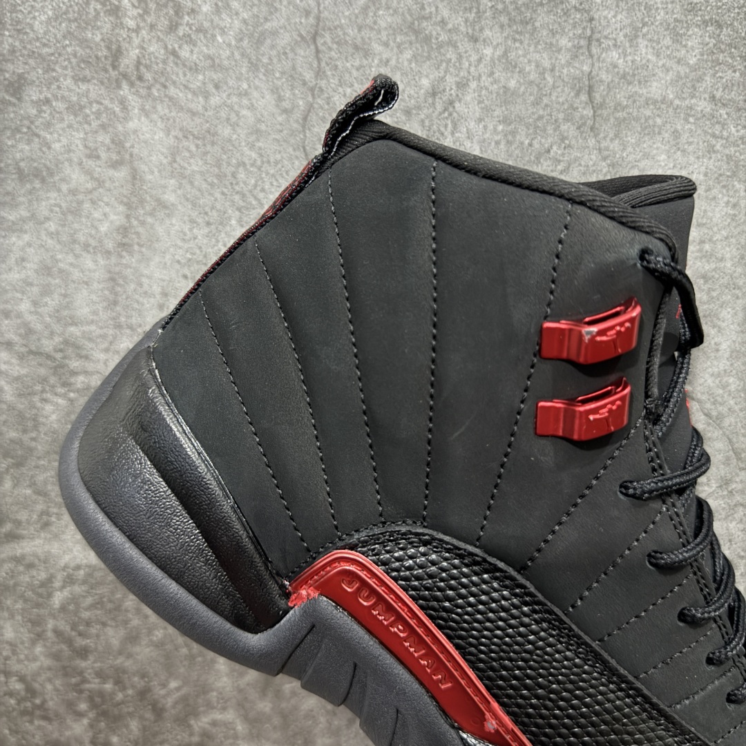 图片[7]-【顶级外贸版】Air Jordan AJ12 Retro 黑红 CT8013-001 正确版本 原楦原纸板开发 原汁原味12代鞋型 进口原厂皮料 真碳板 原装材料 原厂定制金属扣 原厂电绣 细节到位 尺码：40 40.5 41 42 42.5 43 44 44.5 45 45.5 46 47.5-选品中心