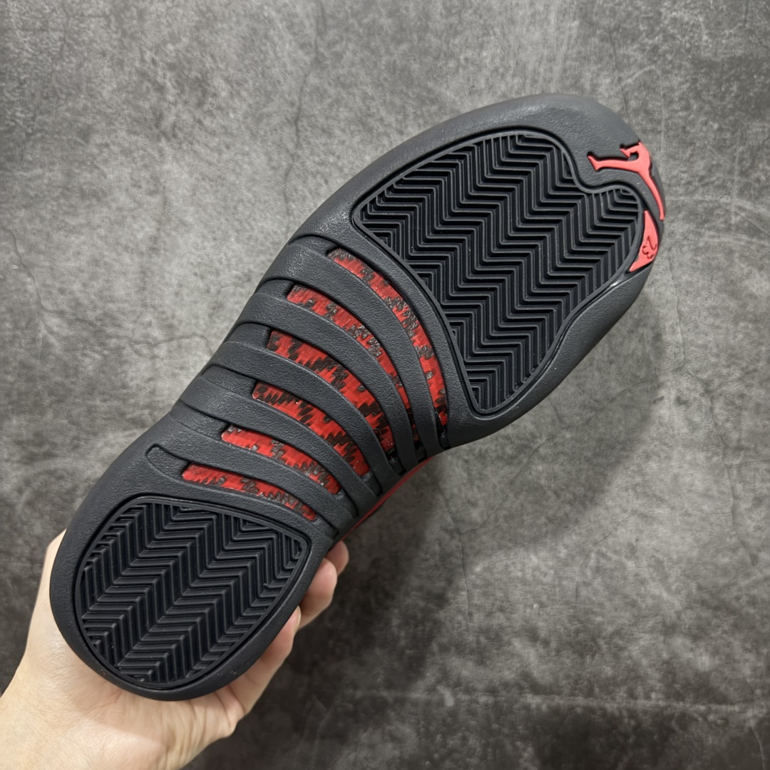 图片[9]-【顶级外贸版】Air Jordan AJ12 Retro 黑红 CT8013-001 正确版本 原楦原纸板开发 原汁原味12代鞋型 进口原厂皮料 真碳板 原装材料 原厂定制金属扣 原厂电绣 细节到位 尺码：40 40.5 41 42 42.5 43 44 44.5 45 45.5 46 47.5-选品中心