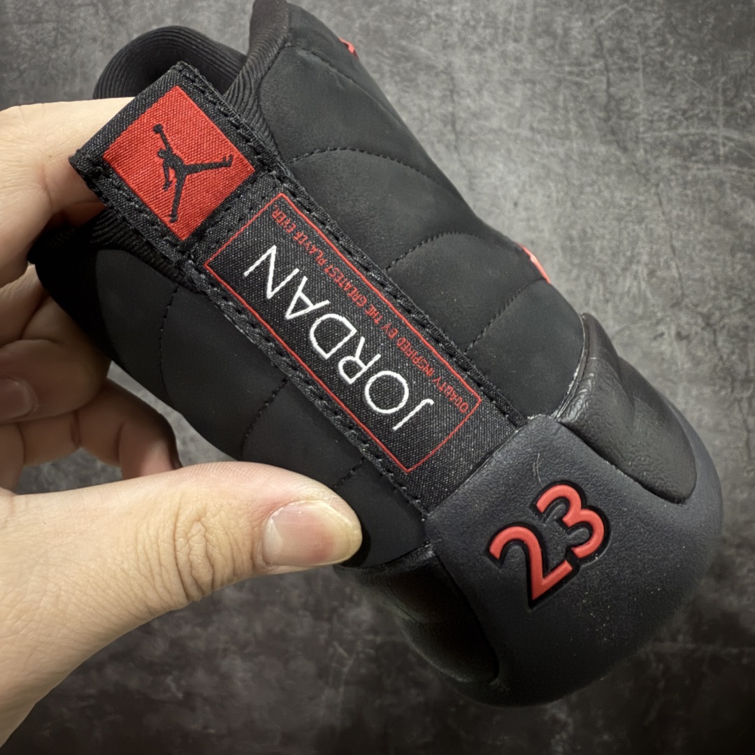 图片[2]-【顶级外贸版】Air Jordan AJ12 Retro 黑红 CT8013-001 正确版本 原楦原纸板开发 原汁原味12代鞋型 进口原厂皮料 真碳板 原装材料 原厂定制金属扣 原厂电绣 细节到位 尺码：40 40.5 41 42 42.5 43 44 44.5 45 45.5 46 47.5-选品中心