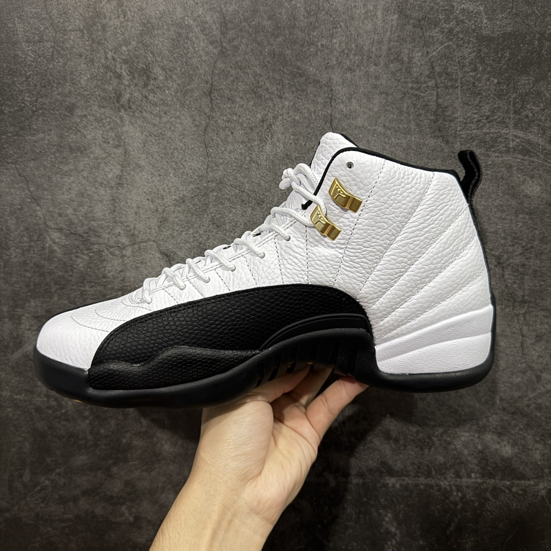 500 莞产裁片 顶级Air Jordan AJ12 黑白金扣 CT8013-117