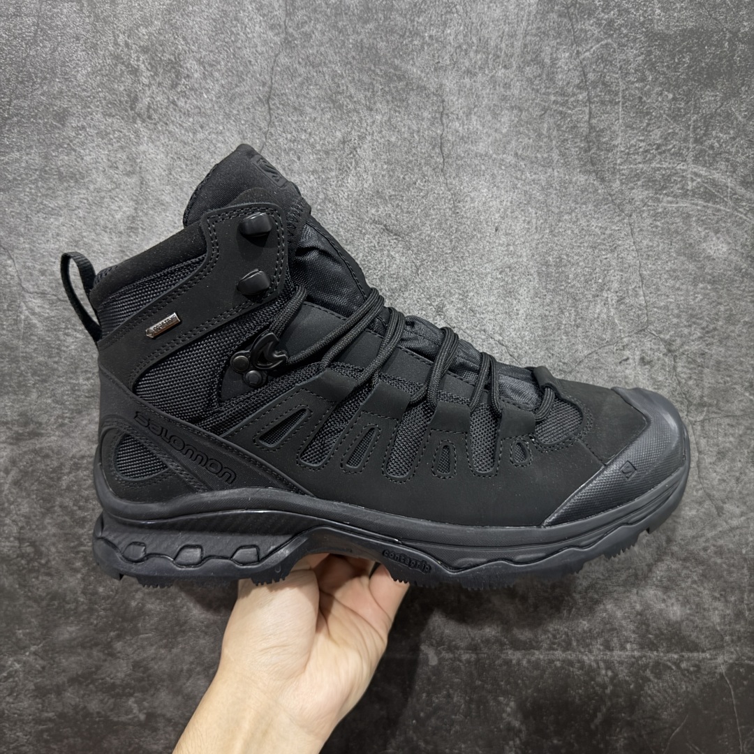 【莞产纯原】SALOMON萨洛蒙 XT-Quest 4D GTX Forces 2 EN 减震防滑耐磨 高帮 户外功能鞋 男鞋 顶级 户外越野性能超强 原鞋开发 原数据纸板打造完美鞋型 全鞋使用头层磨砂皮➕gtx防水材料拼接 独家私模组合大底 原装Ortholite轻量化鞋垫 中底布带钢印编号 原厂TPU锁扣 进口港宝加持 后跟自然饱满 还原公司包裹性 全方位贴合包裹脚型 鞋跟部鞋底牵引设计 提供强大的抓地性能 更适应野外崎岖不平的道路 尺码： 40-46-选品中心
