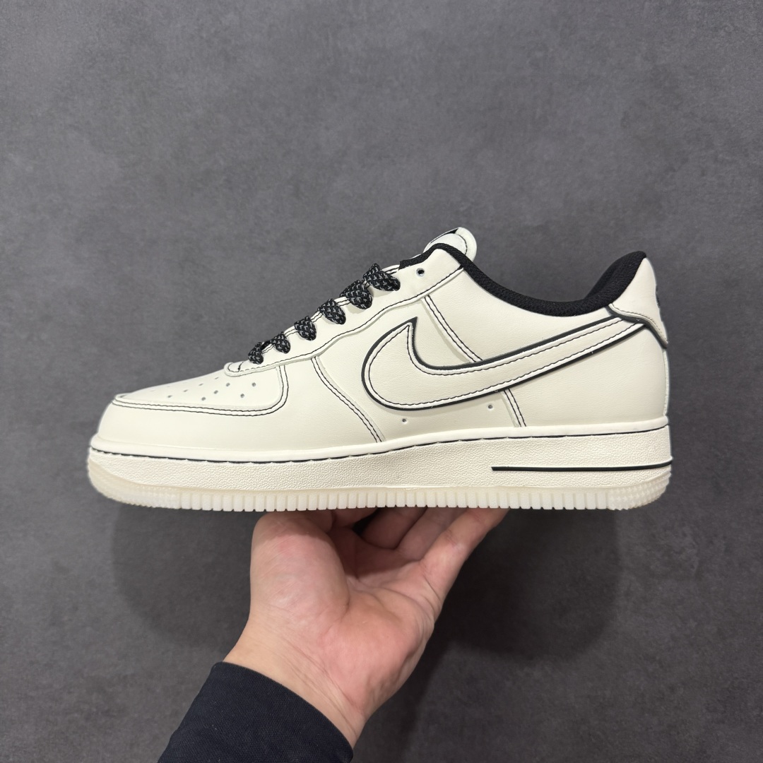 图片[2]-【定制版】Nike Air Force 1\’07 Low 米黑兔八哥水晶底 空军一号低帮休闲板鞋 SM6668-115  #原楦头原纸板 原装鞋盒 定制五金配件 内置全掌气垫 原厂鞋底  尺码：36 36.5 37.5 38 38.5 39 40 40.5 41 42 42.5 43 44 44.5 45 编码：HXSB310320-选品中心