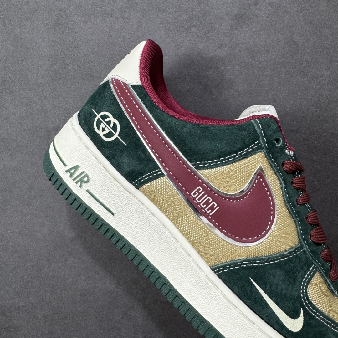 图片[6]-【定制版】Nike Air Force 1\’07 Low 古驰联名 卡其朱砂勾 空军一号低帮休闲板鞋 SY1388-007  #原楦头原纸板 原装鞋盒 定制五金配件 内置全掌气垫 原厂鞋底  尺码：36 36.5 37.5 38 38.5 39 40 40.5 41 42 42.5 43 44 44.5 45 编码：HXSA310320-选品中心