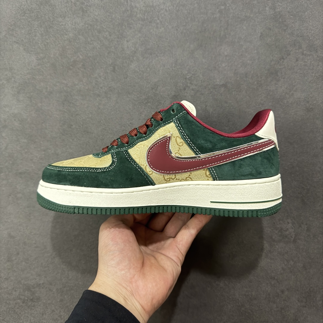 图片[2]-【定制版】Nike Air Force 1\’07 Low 古驰联名 卡其朱砂勾 空军一号低帮休闲板鞋 SY1388-007  #原楦头原纸板 原装鞋盒 定制五金配件 内置全掌气垫 原厂鞋底  尺码：36 36.5 37.5 38 38.5 39 40 40.5 41 42 42.5 43 44 44.5 45 编码：HXSA310320-选品中心