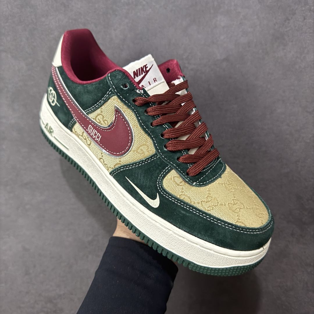 图片[3]-【定制版】Nike Air Force 1\’07 Low 古驰联名 卡其朱砂勾 空军一号低帮休闲板鞋 SY1388-007  #原楦头原纸板 原装鞋盒 定制五金配件 内置全掌气垫 原厂鞋底  尺码：36 36.5 37.5 38 38.5 39 40 40.5 41 42 42.5 43 44 44.5 45 编码：HXSA310320-选品中心