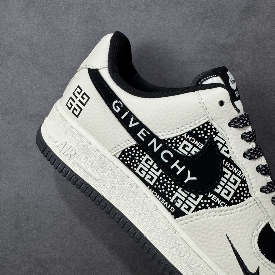 图片[6]-【定制版】Nike Air Force 1\’07 Low 纪梵希联名 印字米黑勾 空军一号低帮休闲板鞋 KJ1688-021  #原楦头原纸板 原装鞋盒 定制五金配件 内置全掌气垫 原厂鞋底  尺码：36 36.5 37.5 38 38.5 39 40 40.5 41 42 42.5 43 44 44.5 45 编码：HXSB310320-选品中心