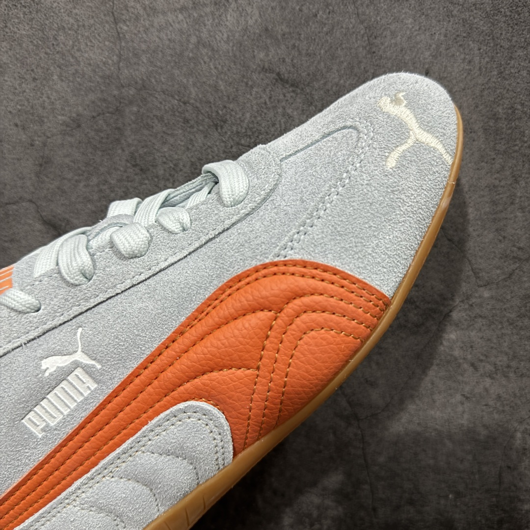 图片[6]-【CS纯原】Puma Speedcat OG Sparco 彪马罗马阿莫尔系列 复古运动休闲赛车跑鞋 绿橙 406329-40 市场第一梯队品质 版型 细节 烫金走线 完全碾压市场任意版本 欢迎对比🆚 工厂耗时3个月开发 原装档案原数据纸版楦型 采用固色翻毛皮鞋面材质(正确二次成型\’猛帮\’成型工艺🆚区别市面版本!!) 外置原数据开发轻量耐磨橡胶大底💪🏻 全球知名运动品牌PUMA宝马赛车系列 融合了宝马车队的标志性配色 以趣味十足又前卫复古的设计引领潮流 将赛道精神融入街头时尚 开启前卫竞速之旅 主打前卫复古风 Roma鞋款的鞋侧以复古的流线造型 缀以宝马经典Logo 巧妙吸睛 而Speedcat鞋款以亮眼三色条纹元素缀以舒适鞋面 赋予了独特的个性美学 演绎赛车的无尽能量 尺码：35.5-45-选品中心