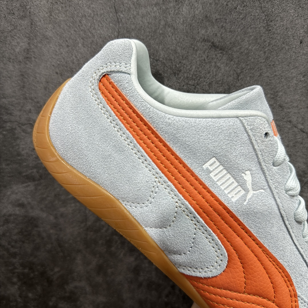 图片[7]-【CS纯原】Puma Speedcat OG Sparco 彪马罗马阿莫尔系列 复古运动休闲赛车跑鞋 绿橙 406329-40 市场第一梯队品质 版型 细节 烫金走线 完全碾压市场任意版本 欢迎对比🆚 工厂耗时3个月开发 原装档案原数据纸版楦型 采用固色翻毛皮鞋面材质(正确二次成型\’猛帮\’成型工艺🆚区别市面版本!!) 外置原数据开发轻量耐磨橡胶大底💪🏻 全球知名运动品牌PUMA宝马赛车系列 融合了宝马车队的标志性配色 以趣味十足又前卫复古的设计引领潮流 将赛道精神融入街头时尚 开启前卫竞速之旅 主打前卫复古风 Roma鞋款的鞋侧以复古的流线造型 缀以宝马经典Logo 巧妙吸睛 而Speedcat鞋款以亮眼三色条纹元素缀以舒适鞋面 赋予了独特的个性美学 演绎赛车的无尽能量 尺码：35.5-45-选品中心