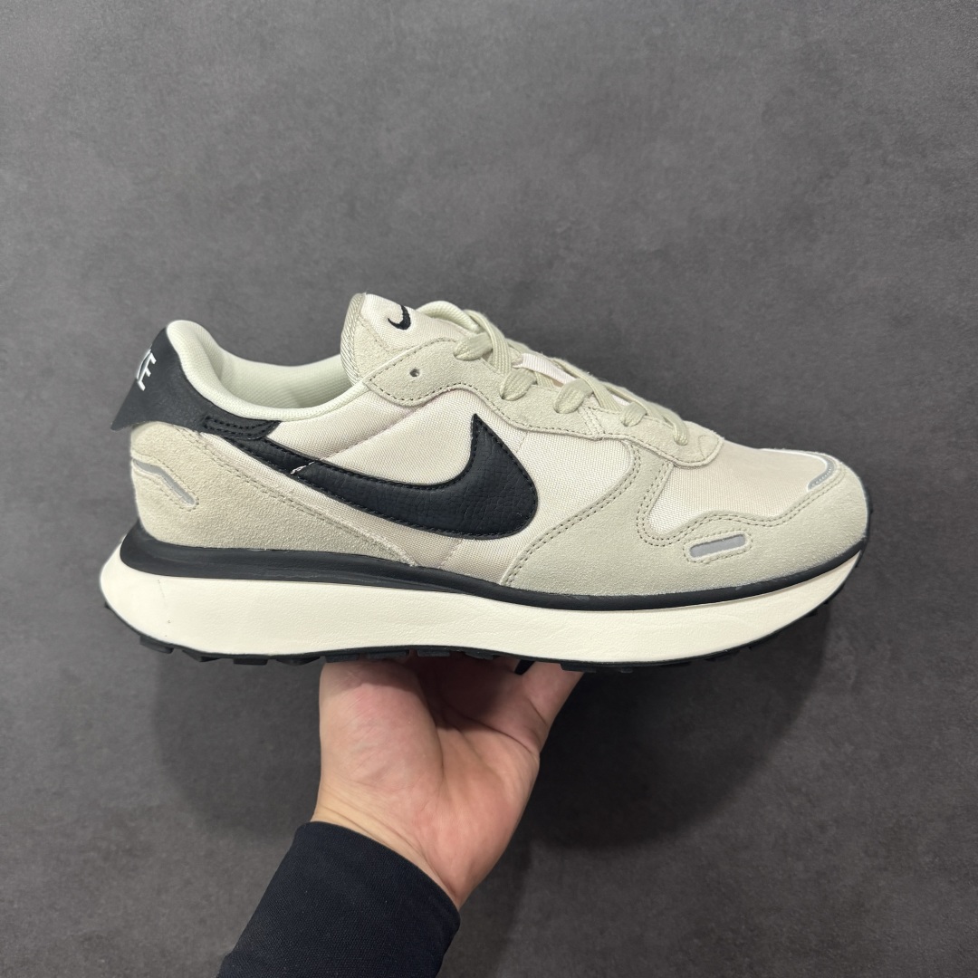 【公司级】Nike Phoenix Waffle 耐克 低帮 灰粉黑 耐磨透气低邦运动休闲鞋男女同款 鞋面采用麂皮和织物材料的独特搭配，经过精细的缝制和打磨，尽显高贵与典雅；鞋身两侧Swoosh Loggo采用黑色点缀及复古的鞋舌设计，为经典Blue Ribbon SportsL造型注入时尚感，鞋后跟的Nike品牌标志组合赋予了鞋子柔软且富有质感的外观，鞋底设计的特点是华夫饼的形状，为鞋子提供了良好的缓震性能和抓地力。 货号：FD2196-100 尺码：36 36.5 37.5 38 38.5 39 40 40.5 41 42 42.5 43 44 44.5 45 编码：GLB240250-选品中心