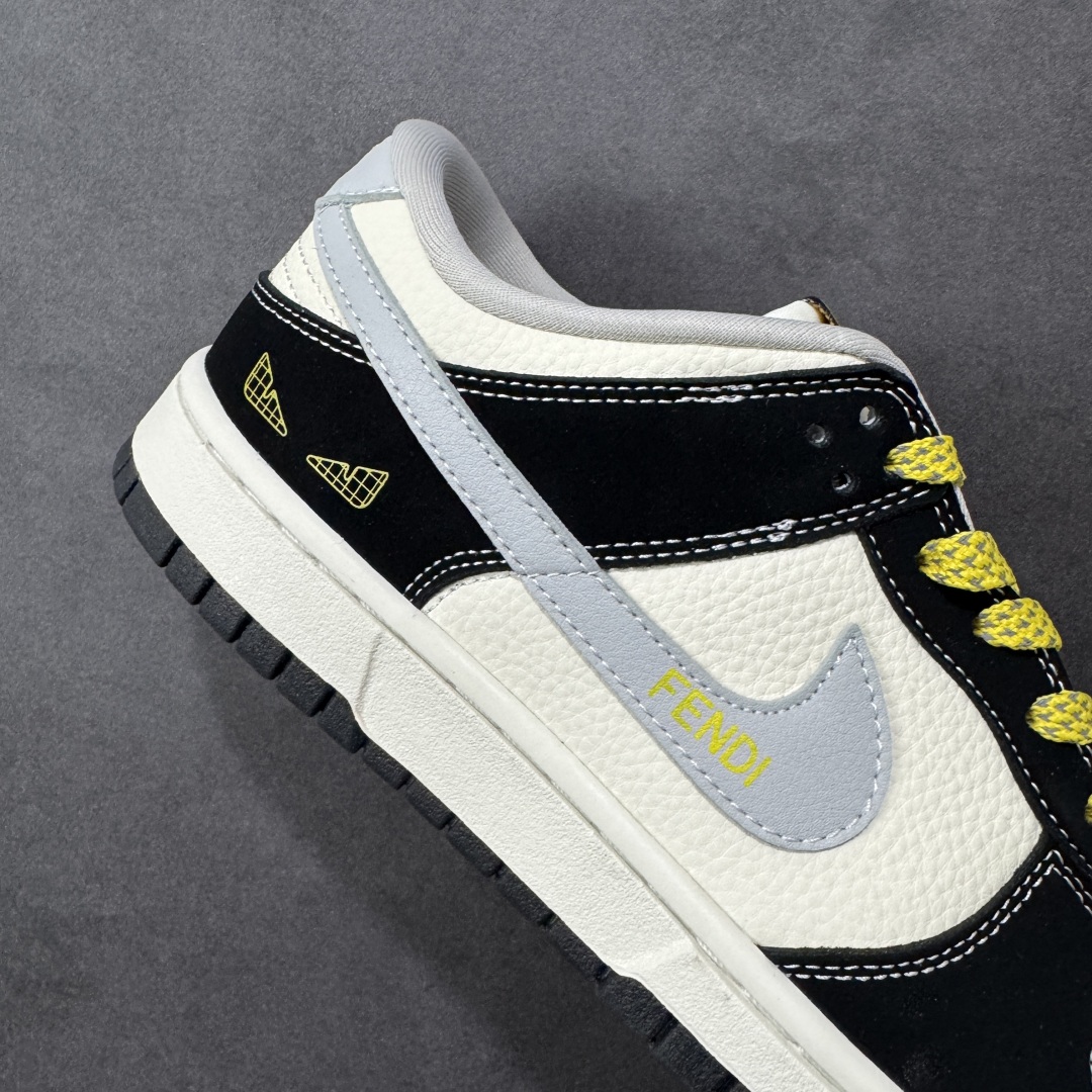 图片[6]-【定制版】Fendi x NK SB Dunk Low低帮芬迪联名黑猫 周年高端定制 低帮休闲板鞋 定制鞋盒 大厂纯原品质出货 超高清洁度 皮料切割干净无任何毛边 细节完美 货号：LW1818-124 尺码： 36 36.5 37.5 38 38.5 39 40 40.5 41 42 42.5 43 44 44.5 45 编码：HXSB330340-选品中心