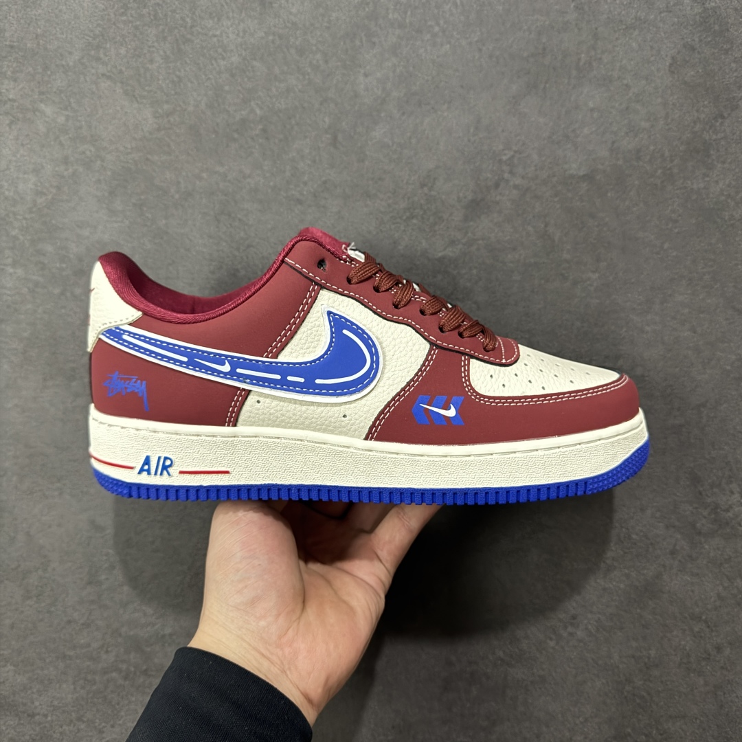 【定制版】Nike Air Force 1\'07 Low 斯图西联名 焦糖蓝勾 空军一号低帮休闲板鞋  #原楦头原纸板 原装鞋盒 定制五金配件 内置全掌气垫 原厂鞋底 货号：SY1388-005  尺码：36 36.5 37.5 38 38.5 39 40 40.5 41 42 42.5 43 44 44.5 45-选品中心