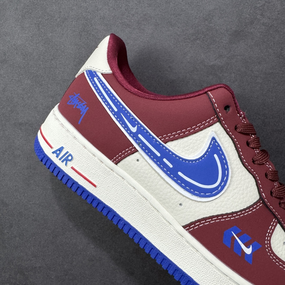 图片[6]-【定制版】Nike Air Force 1\’07 Low 斯图西联名 焦糖蓝勾 空军一号低帮休闲板鞋  #原楦头原纸板 原装鞋盒 定制五金配件 内置全掌气垫 原厂鞋底 货号：SY1388-005  尺码：36 36.5 37.5 38 38.5 39 40 40.5 41 42 42.5 43 44 44.5 45-选品中心