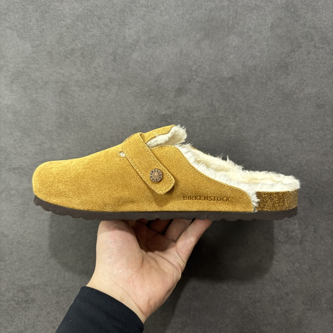 【纯原】Birkenstock 勃肯秋冬加绒系列 #采用质地柔软牛皮绒面革植入羊羔毛鞋垫和里衬材质 中底
