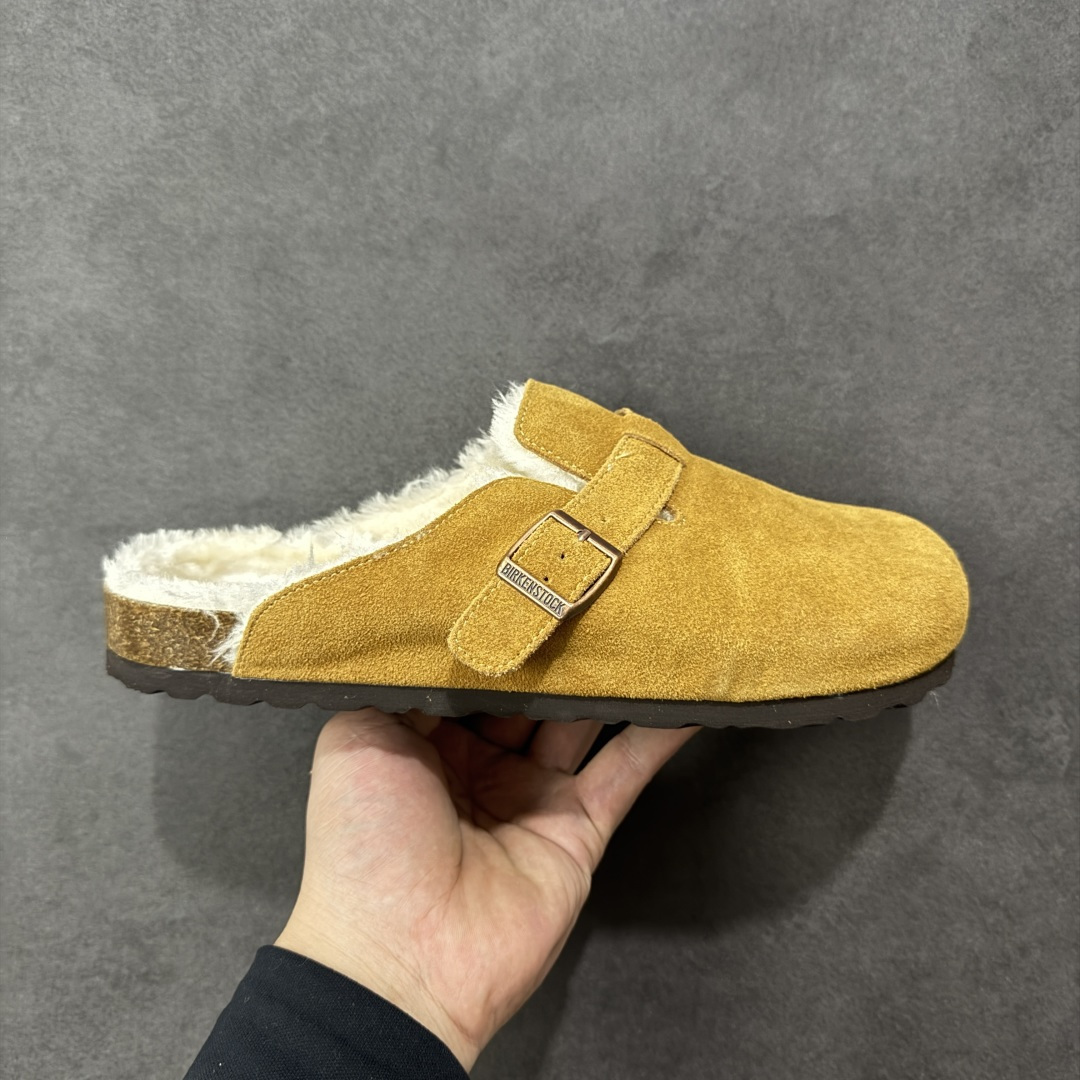 【纯原】Birkenstock 勃肯秋冬加绒系列 #采用质地柔软牛皮绒面革植入羊羔毛鞋垫和里衬材质 中底