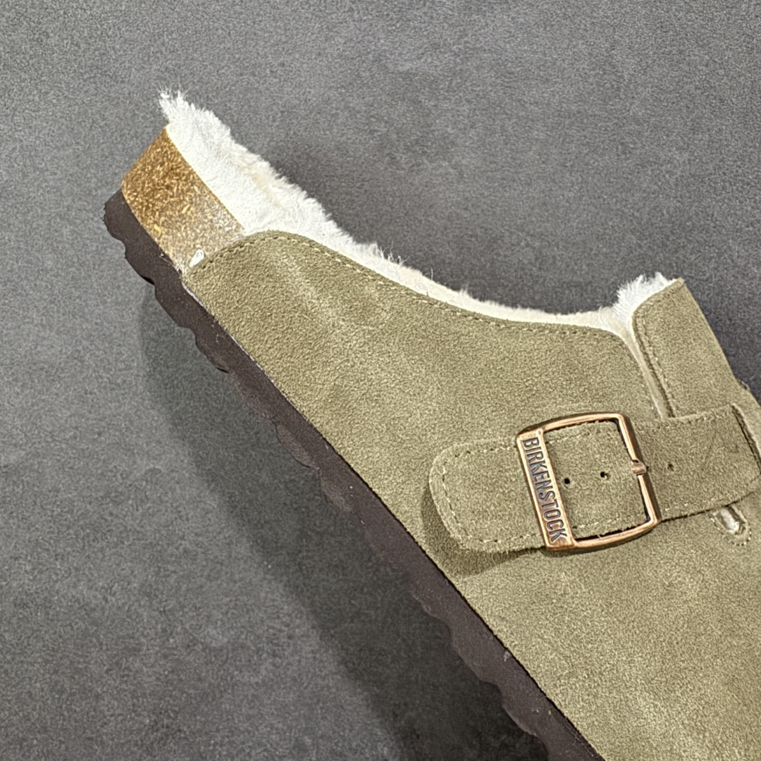 【纯原】Birkenstock 勃肯秋冬加绒系列 #采用质地柔软牛皮绒面革植入羊羔毛鞋垫和里衬材质 中底