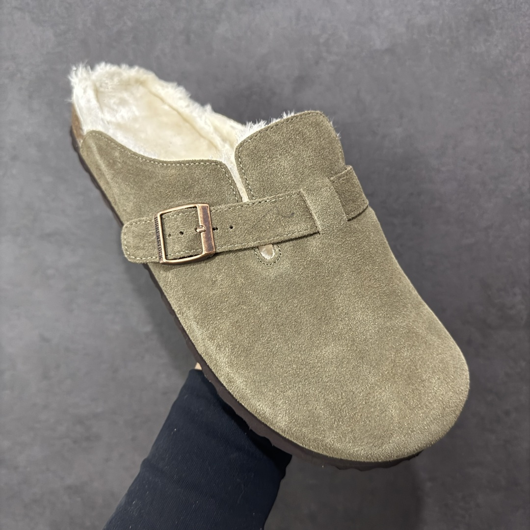 【纯原】Birkenstock 勃肯秋冬加绒系列 #采用质地柔软牛皮绒面革植入羊羔毛鞋垫和里衬材质 中底
