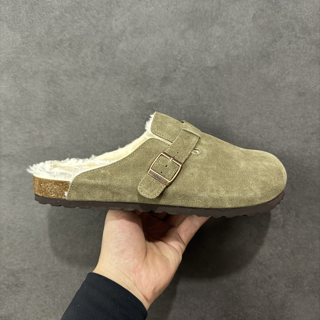 【纯原】Birkenstock 勃肯秋冬加绒系列 #采用质地柔软牛皮绒面革植入羊羔毛鞋垫和里衬材质 中底