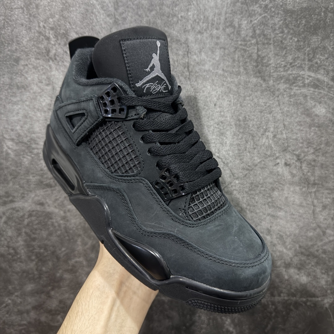 图片[3]-【kz纯原版】Air Jordan 4 Retro AJ4 乔4黑猫2.0复刻版 FV5029-010 全新升级改良 顶级原厂麂皮绒感到位 原鞋原楦原纸板同源开发 完美呈现乔4的版型 内侧正确双色网格 还原细节 原厂皮料 正确气垫颜色 正确网格工艺 正确拉帮工艺 全鞋原装材料制作 原档案原模具打造 支持全方位与正品对比 尺码：36-48.5-选品中心