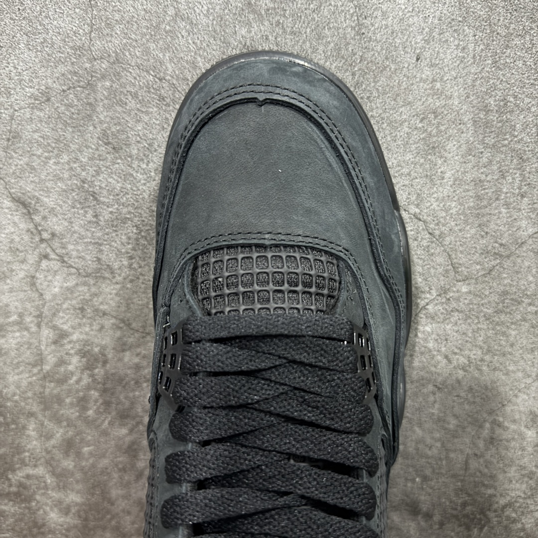 图片[5]-【kz纯原版】Air Jordan 4 Retro AJ4 乔4黑猫2.0复刻版 FV5029-010 全新升级改良 顶级原厂麂皮绒感到位 原鞋原楦原纸板同源开发 完美呈现乔4的版型 内侧正确双色网格 还原细节 原厂皮料 正确气垫颜色 正确网格工艺 正确拉帮工艺 全鞋原装材料制作 原档案原模具打造 支持全方位与正品对比 尺码：36-48.5-选品中心