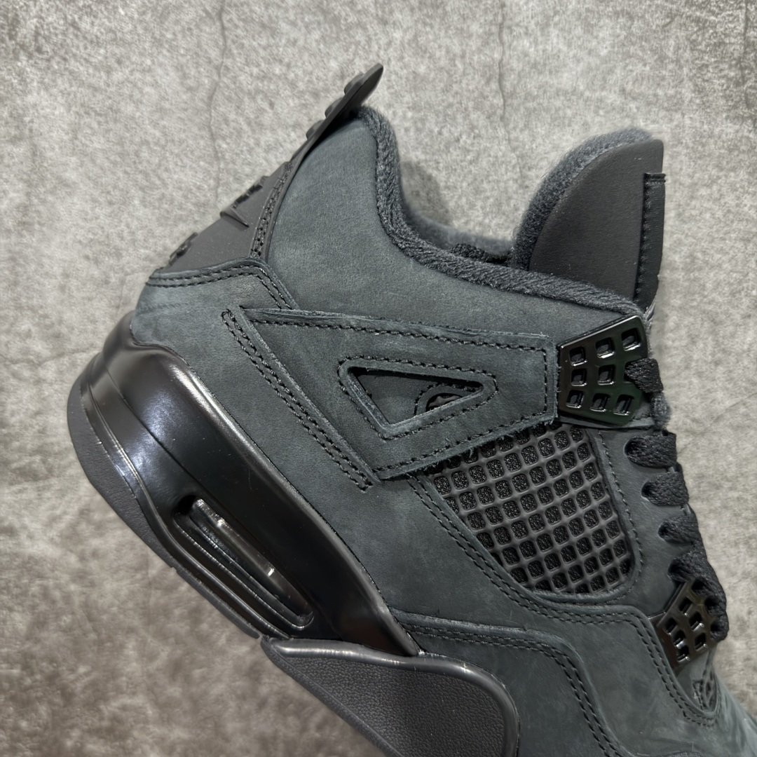 图片[7]-【kz纯原版】Air Jordan 4 Retro AJ4 乔4黑猫2.0复刻版 FV5029-010 全新升级改良 顶级原厂麂皮绒感到位 原鞋原楦原纸板同源开发 完美呈现乔4的版型 内侧正确双色网格 还原细节 原厂皮料 正确气垫颜色 正确网格工艺 正确拉帮工艺 全鞋原装材料制作 原档案原模具打造 支持全方位与正品对比 尺码：36-48.5-选品中心