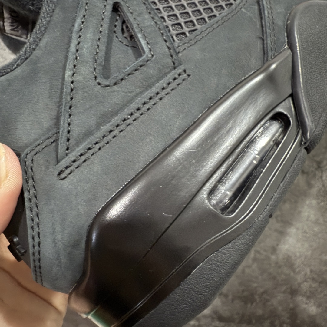 图片[3]-【kz纯原版】Air Jordan 4 Retro AJ4 乔4黑猫2.0复刻版 FV5029-010 全新升级改良 顶级原厂麂皮绒感到位 原鞋原楦原纸板同源开发 完美呈现乔4的版型 内侧正确双色网格 还原细节 原厂皮料 正确气垫颜色 正确网格工艺 正确拉帮工艺 全鞋原装材料制作 原档案原模具打造 支持全方位与正品对比 尺码：36-48.5-选品中心