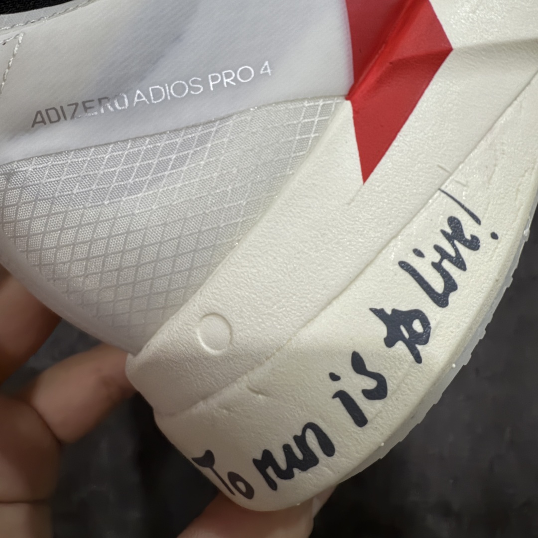 图片[3]-【NO.1纯原】Adidas Adizero Adios Pro 4 M竞训跑步鞋 首发配色 JR6363 市场独一档品质 区别所有版本 原鞋购入开发数月 原材料 原档案打造 细节版型一比一 独立双层组合底私模. 搭配ENERGYRODS 2.0真碳柱，每一步都动力满满 鞋面用的是Lightlock技术，轻透又贴合，就像给脚定制的一样。 中底是全掌Lightstrike Pro泡棉，软弹感超绝 真正一比一还原真实脚感💪🏻 尺码：36 36.5 37 38 38.5 39 40 40.5 41 42 42.5 43 44 44.5 45 46-选品中心