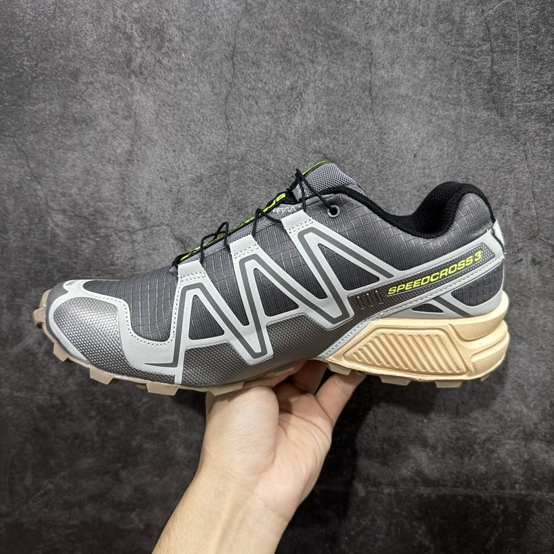 【纯原】萨洛蒙/Salomon Speed Cross 3 织物皮革低帮全能越野透气休闲运动鞋 Salo