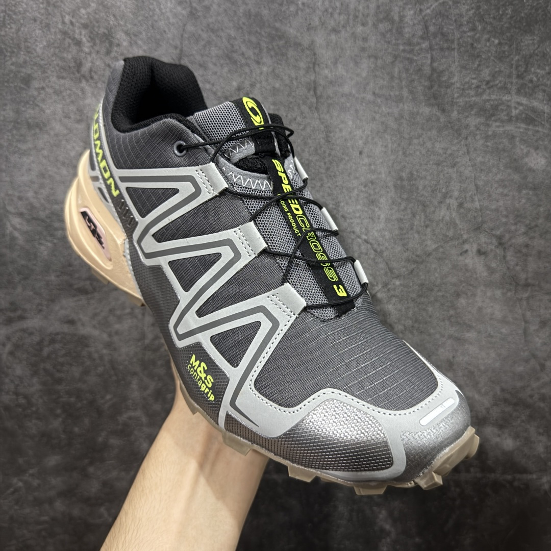 【纯原】萨洛蒙/Salomon Speed Cross 3 织物皮革低帮全能越野透气休闲运动鞋 Salo
