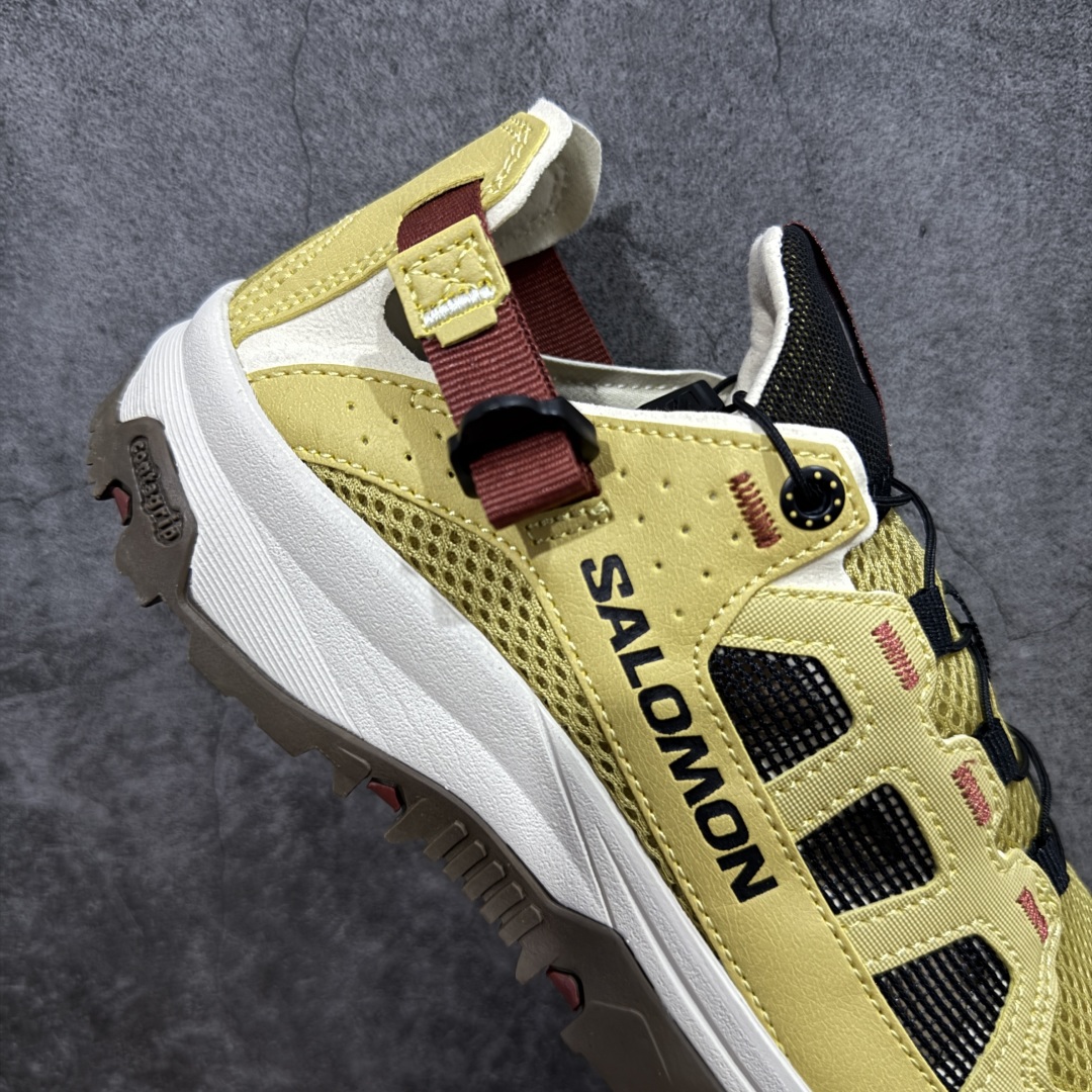 图片[7]-【666版本】SALOMON萨洛蒙 Techamphibian 5 T5圆头舒适 透气速干抓地 溯溪鞋 古董金 477502 纯原外贸平台特供订单 耗时半年巨作 #全套原纸板楦头开发 #原厂特供网布配套加持 #确保原汁原味 完美呈现版型 #原档数据独家私模五层组合大底 #男女鞋同步官方开发至46 #原装Ortholite轻量化鞋垫 #中底布带钢印编号 原厂TPU锁扣 #进口港宝加持 后跟自然饱满 还原公司包裹性 #鞋面采用SENSIFT贴合技术 #全方位贴合包裹脚型 #鞋跟部鞋底牵引设计 #提供强大的抓地性能 #更适应野外崎岖不平的道路 #其3D ADVANCED CHASSIS底盘 材料轻量大化 钉齿设计更具稳定性 防护性 #鞋底易磨损区运用CONTAGRIP高耐磨材料 应对城市硬质路面长距离跑考验 尺码：36 36.5 37.5 38 38.5 39 40 40.5 41 42 42.5 43 44 45 46-选品中心