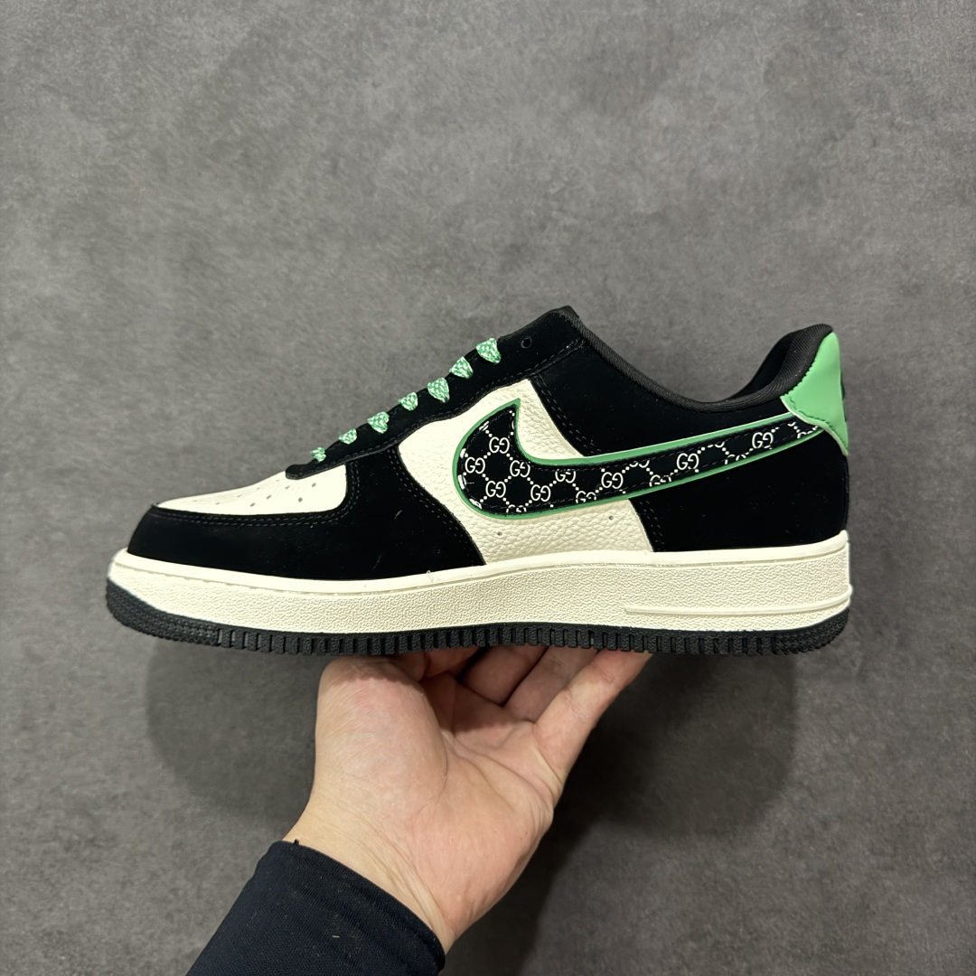 图片[2]-【定制版】Nike Air Force 1 Low 07 x GUCCI 黑白绿双小勾 原楦头原纸板 打造纯正低帮空军版型 货号：KJ1688-024 尺码：36 36.5 37.5 38 38.5 39 40 40.5 41 42 42.5 43 44 44.5 45-选品中心