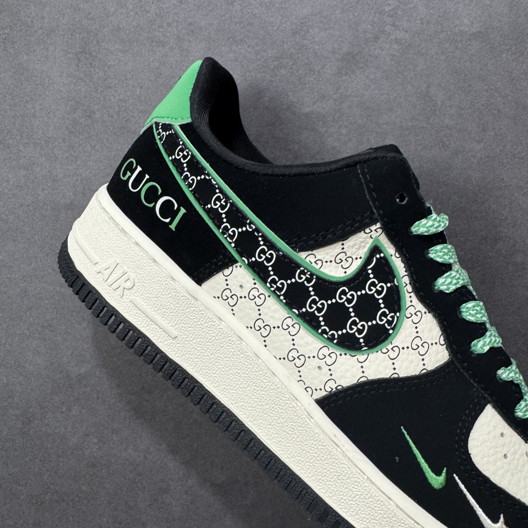图片[6]-【定制版】Nike Air Force 1 Low 07 x GUCCI 黑白绿双小勾 原楦头原纸板 打造纯正低帮空军版型 货号：KJ1688-024 尺码：36 36.5 37.5 38 38.5 39 40 40.5 41 42 42.5 43 44 44.5 45-选品中心