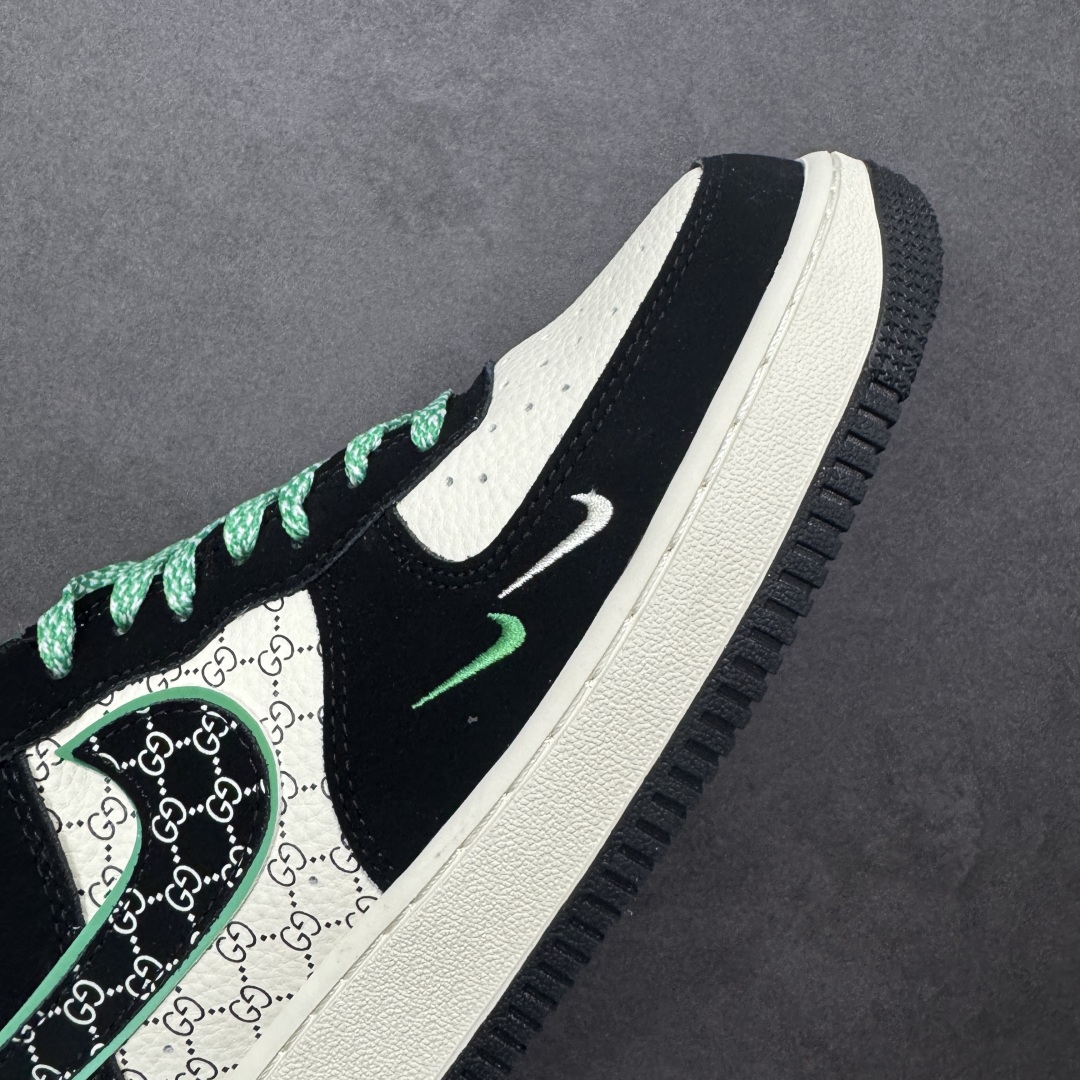 图片[4]-【定制版】Nike Air Force 1 Low 07 x GUCCI 黑白绿双小勾 原楦头原纸板 打造纯正低帮空军版型 货号：KJ1688-024 尺码：36 36.5 37.5 38 38.5 39 40 40.5 41 42 42.5 43 44 44.5 45-选品中心