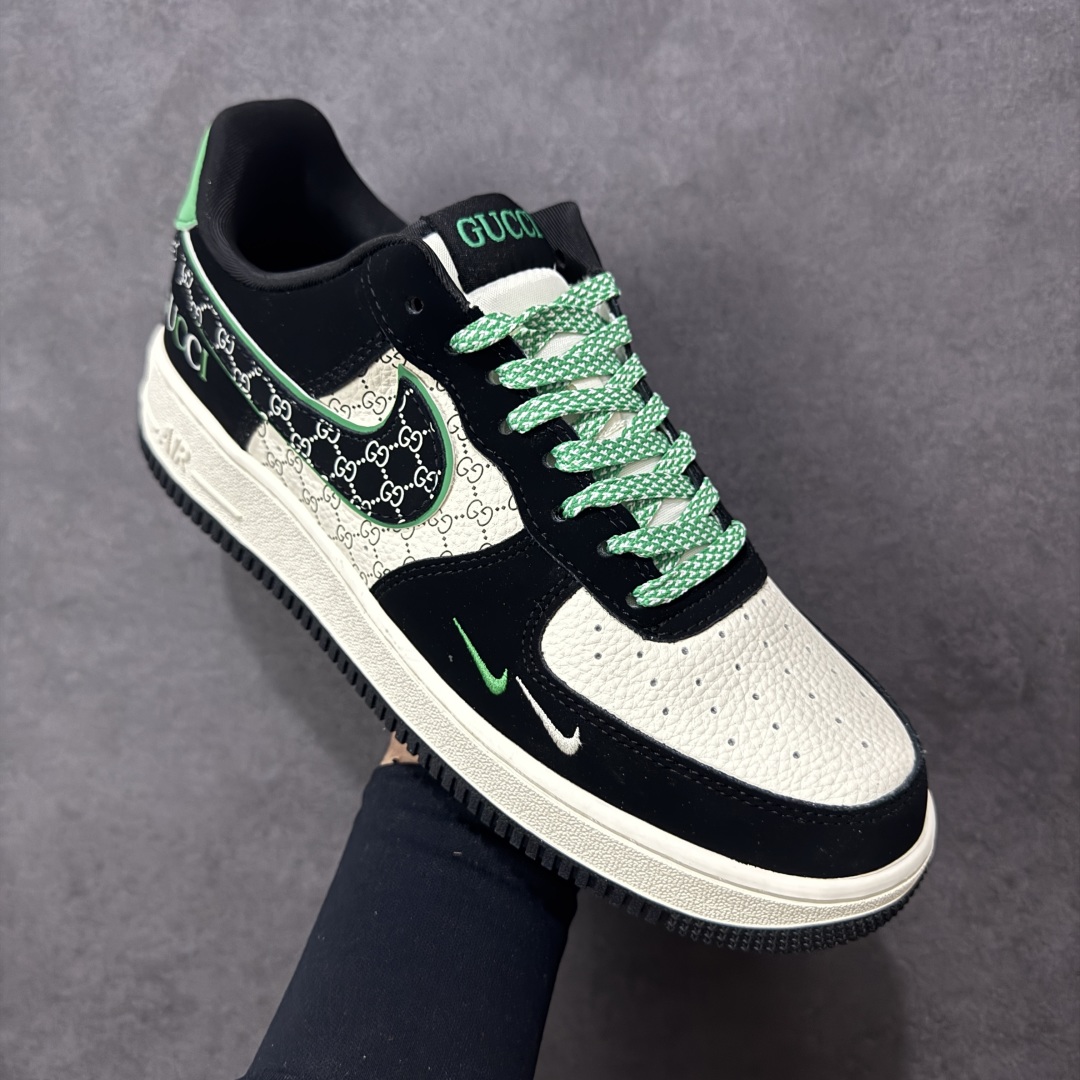 图片[3]-【定制版】Nike Air Force 1 Low 07 x GUCCI 黑白绿双小勾 原楦头原纸板 打造纯正低帮空军版型 货号：KJ1688-024 尺码：36 36.5 37.5 38 38.5 39 40 40.5 41 42 42.5 43 44 44.5 45-选品中心