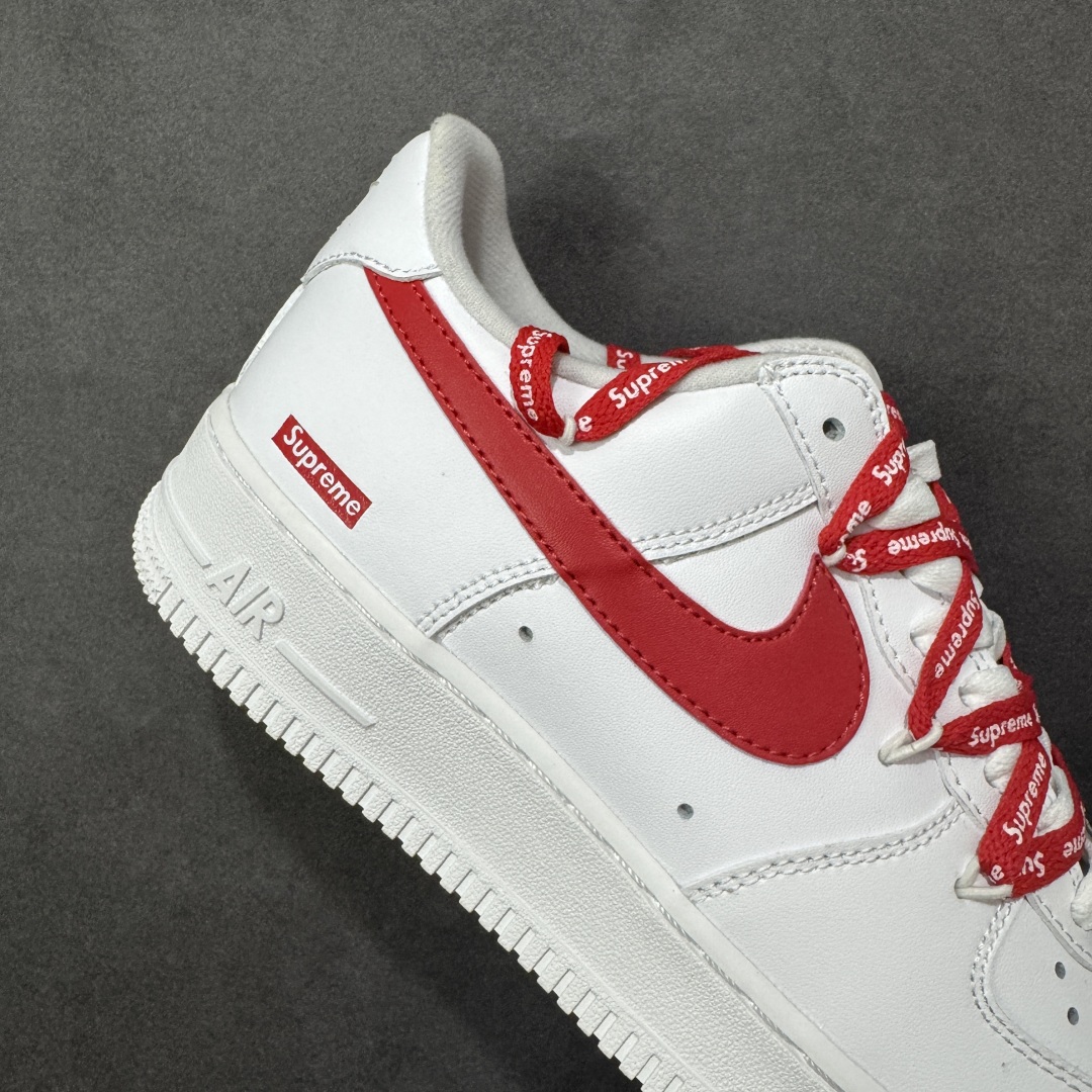 图片[6]-【定制版】Nike Air Force 1 Low 07 x Superme 白红绑带 原楦头原纸板 打造纯正低帮空军版型 货号：UP9225-101 尺码：36 36.5 37 .5 38 38.5 39 40 40.5 41 42 42.5 43 44 44.5 45-选品中心