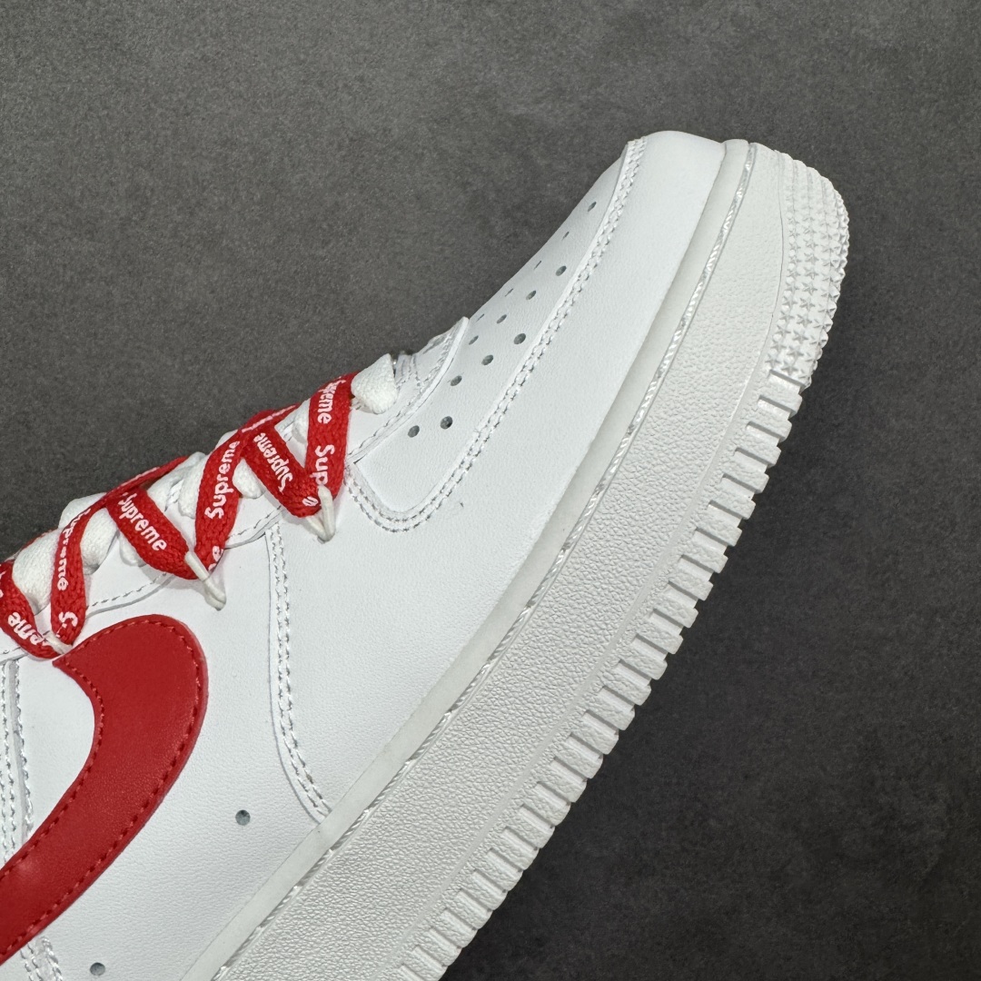 图片[5]-【定制版】Nike Air Force 1 Low 07 x Superme 白红绑带 原楦头原纸板 打造纯正低帮空军版型 货号：UP9225-101 尺码：36 36.5 37 .5 38 38.5 39 40 40.5 41 42 42.5 43 44 44.5 45-选品中心