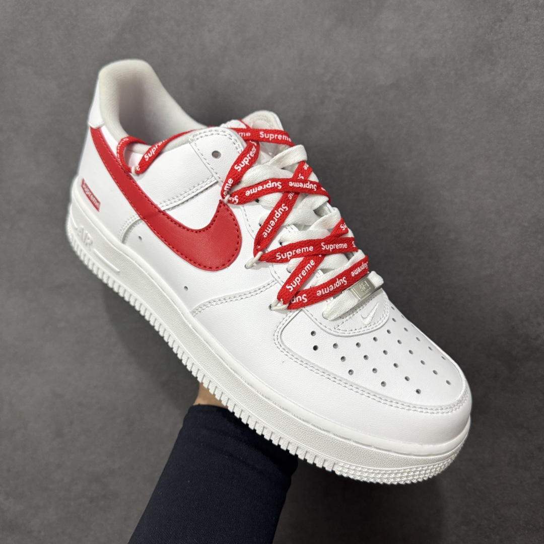 图片[3]-【定制版】Nike Air Force 1 Low 07 x Superme 白红绑带 原楦头原纸板 打造纯正低帮空军版型 货号：UP9225-101 尺码：36 36.5 37 .5 38 38.5 39 40 40.5 41 42 42.5 43 44 44.5 45-选品中心
