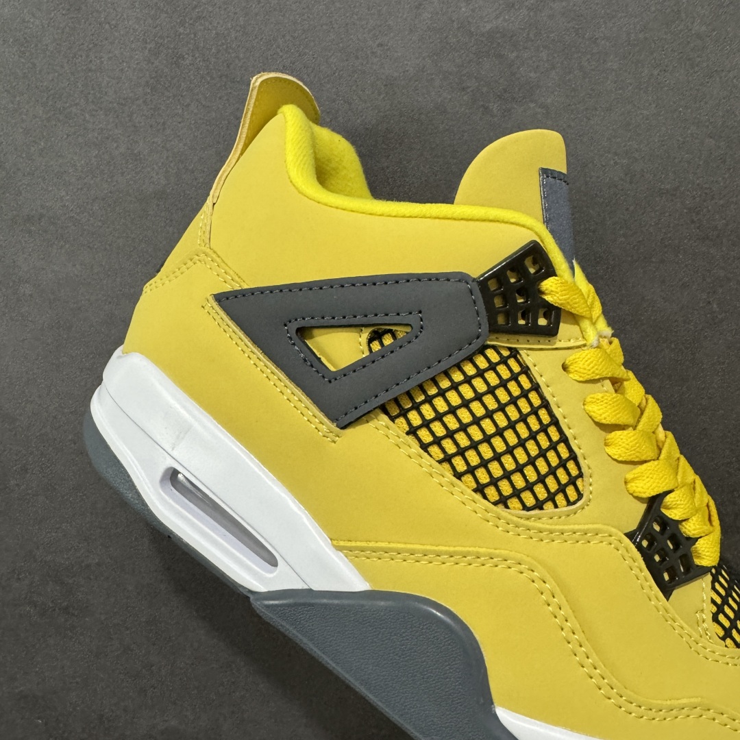 图片[6]-【GQ福利版】Air Jordan AJ4 全头层 外贸尾单 零售圈做工 抵债套现 原纸板楦头开发 定制优质皮料 完美鞋型匹配公司货 正确TPU鞋舌锁扣 最新原厂底模 大底卡色咬花完美 鞋柜必备鞋款 尺码：40 40.5 41 42 42.5 43 44 44.5 45 46 47.5-选品中心