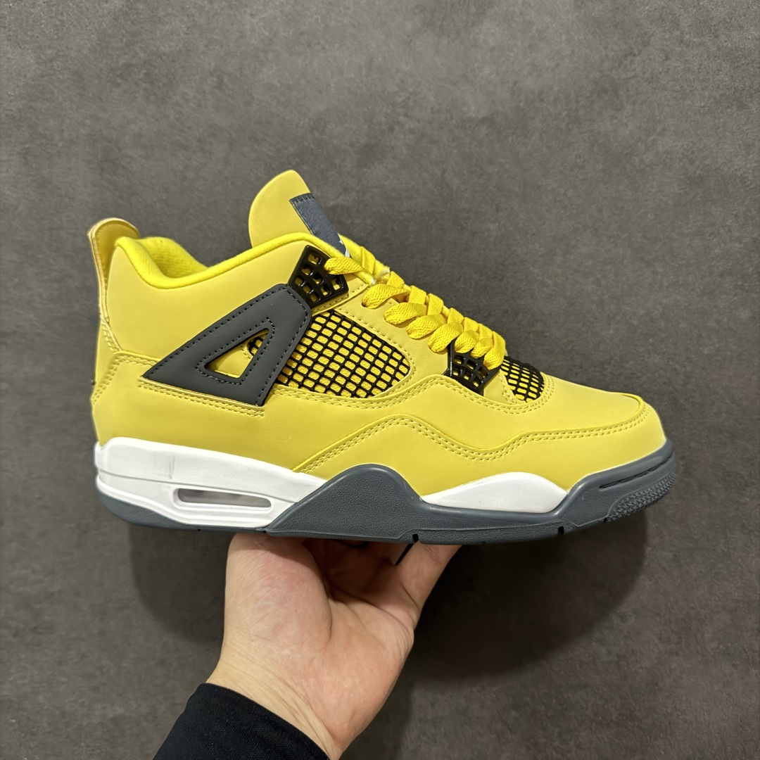 【GQ福利版】Air Jordan AJ4 全头层 外贸尾单 零售圈做工 抵债套现 原纸板楦头开发 定制优质皮料 完美鞋型匹配公司货 正确TPU鞋舌锁扣 最新原厂底模 大底卡色咬花完美 鞋柜必备鞋款 尺码：40 40.5 41 42 42.5 43 44 44.5 45 46 47.5-选品中心