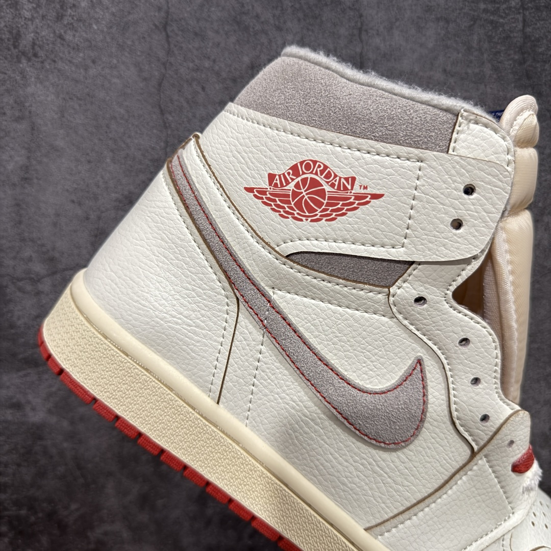 图片[7]-【清远TS版】Nike Air Jordan aj1 Retro High OG AJ1高帮米白灰红 百搭休闲文化运动篮球鞋DB4612-100 口碑AJ大厂出品 全系列原楦原纸板开发 原厂头层皮料加持 原厂定型后跟完美效果 裁片超高清洁度 针车 细节到位 性价比十足💪🏻 尺码：36-48.5（半）-选品中心