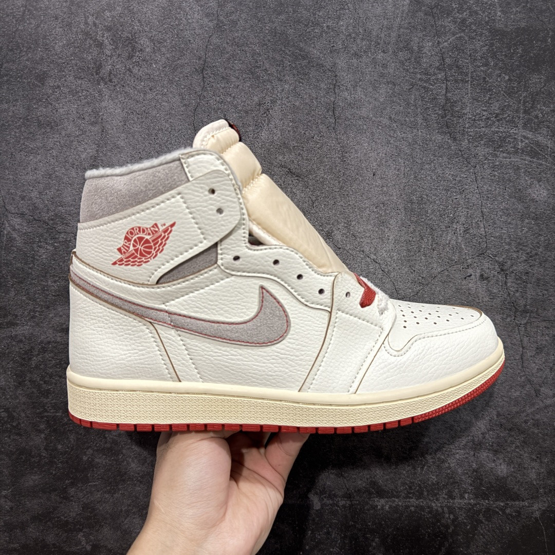 【清远TS版】Nike Air Jordan aj1 Retro High OG AJ1高帮米白灰红 百搭休闲文化运动篮球鞋DB4612-100 口碑AJ大厂出品 全系列原楦原纸板开发 原厂头层皮料加持 原厂定型后跟完美效果 裁片超高清洁度 针车 细节到位 性价比十足💪🏻 尺码：36-48.5（半）-选品中心
