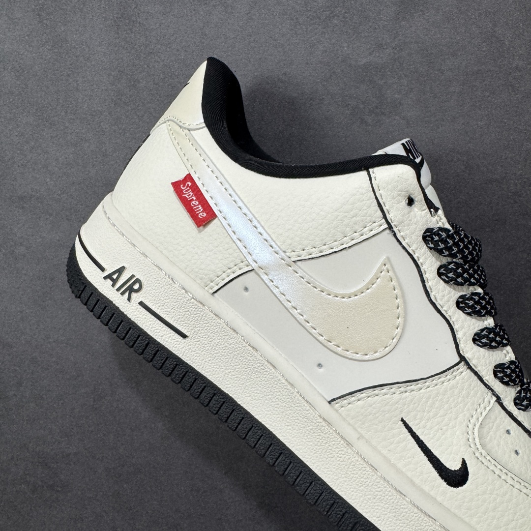 图片[6]-【定制版】Nike Air Force 1\’07 Low Supreme联名 米黑边 空军一号低帮休闲板鞋  原楦头原纸板 原装鞋盒 定制五金配件 内置全掌气垫 原厂鞋底 货号：XX3168-220  尺码：36 36.5 37.5 38 38.5 39 40 40.5 41 42 42.5 43 44 44.5 45-选品中心