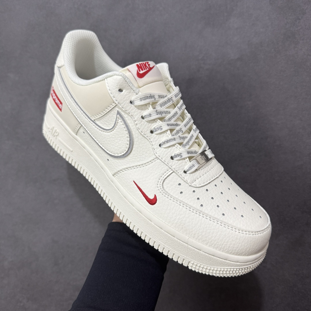 【纯原】NIke Air Force 1 '07 Low “Supreme联名——米白小红勾”空军一号 