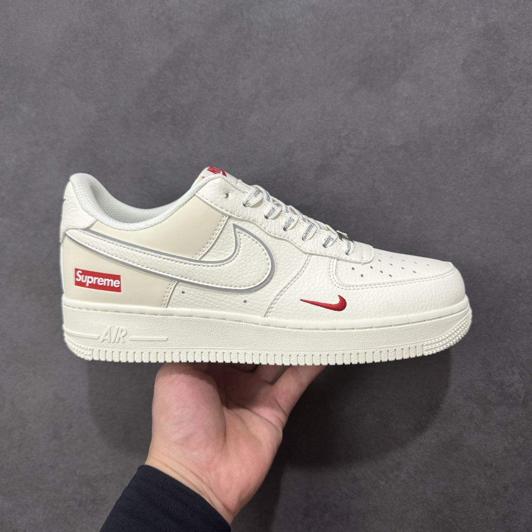【纯原】NIke Air Force 1 '07 Low “Supreme联名——米白小红勾”空军一号 