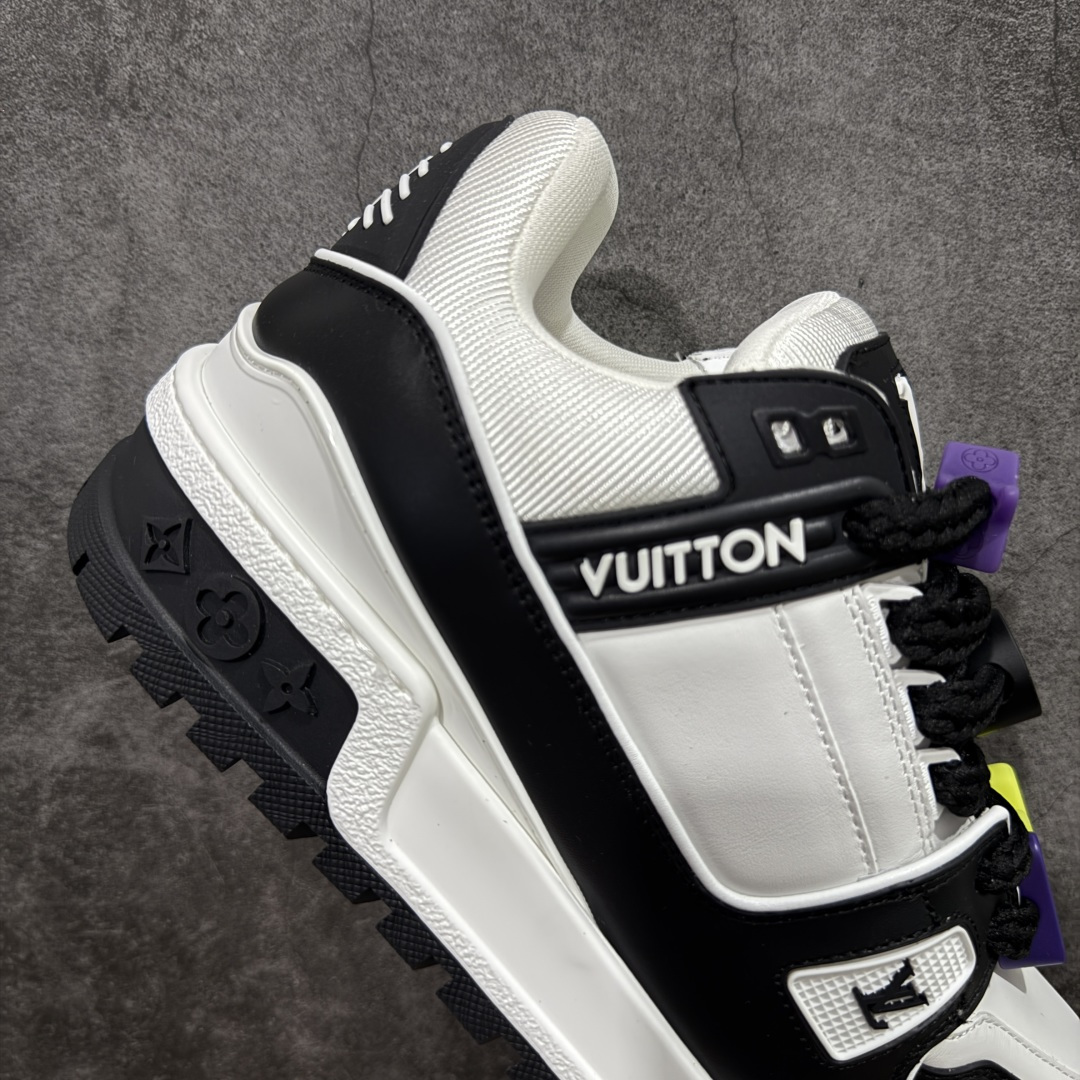 图片[7]-【PK纯原版】Louis Vuitton 路易威登 LV Trainer Maxi 小胖丁系列面包鞋 黑白胖丁 海淘代购同渠道品质 高端零售 外贸充正专供 原版购入开发 ZP级全套包装 完美楦型 正确卡色 大底TPU 质感媲美原版 细节与原版一致 请注意区分市面通货材 尺码：39 40 41 42 43 44 45 46-选品中心