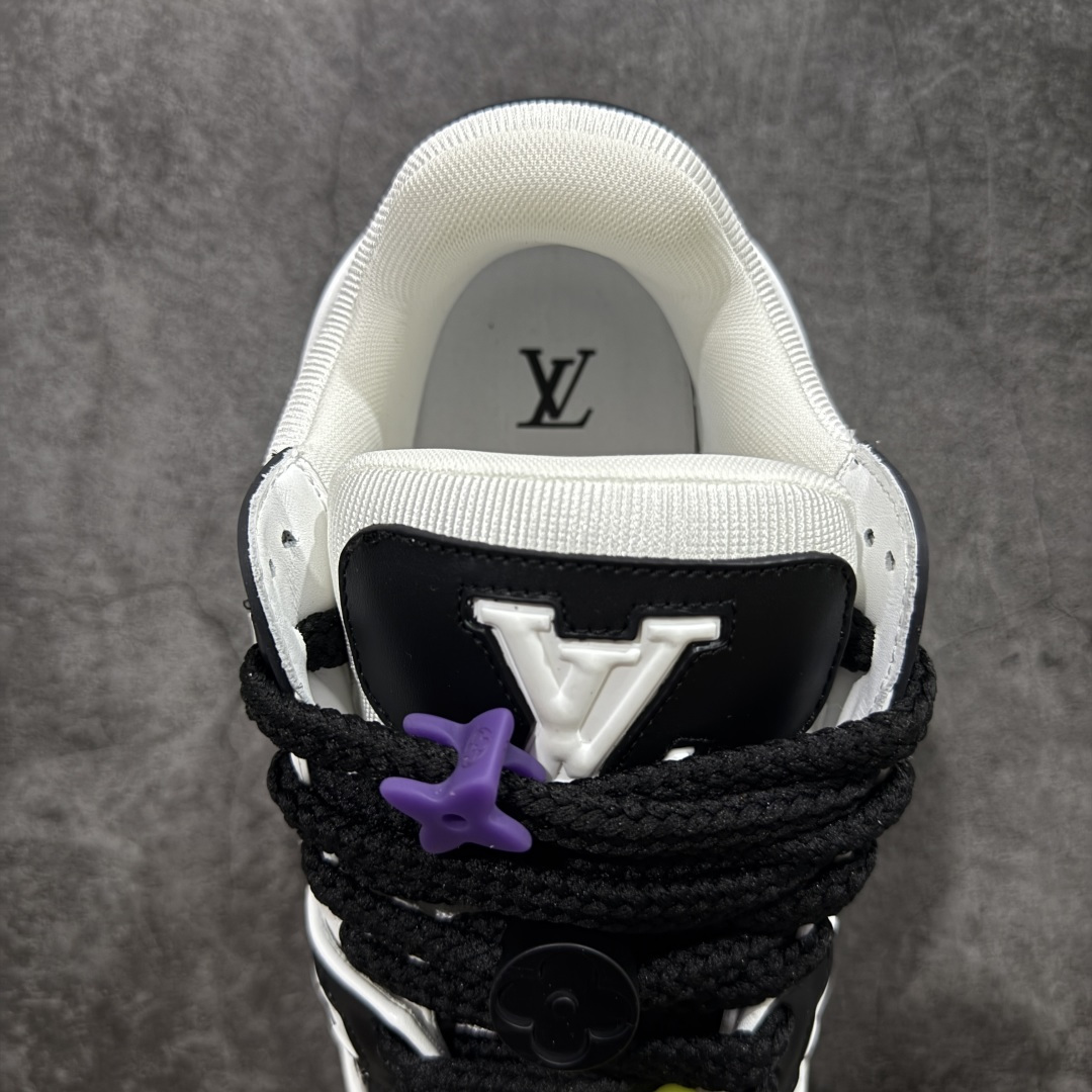 图片[8]-【PK纯原版】Louis Vuitton 路易威登 LV Trainer Maxi 小胖丁系列面包鞋 黑白胖丁 海淘代购同渠道品质 高端零售 外贸充正专供 原版购入开发 ZP级全套包装 完美楦型 正确卡色 大底TPU 质感媲美原版 细节与原版一致 请注意区分市面通货材 尺码：39 40 41 42 43 44 45 46-选品中心
