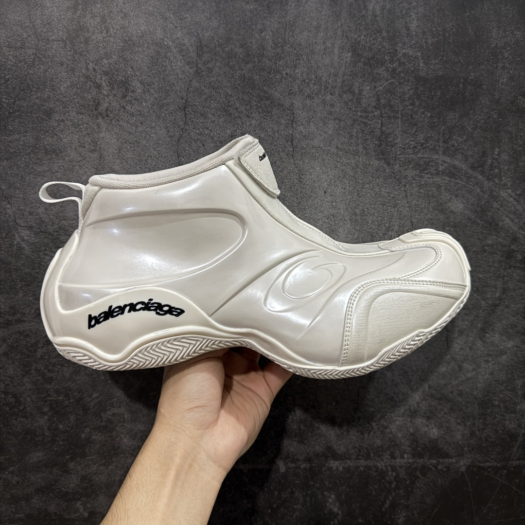 【XA版本】Balenciaga巴黎世家 basketball Sneaker 篮球鞋 圆头拉链 中帮 生活休闲鞋 米白色 原鞋购入 全新开发出品 细节多次较对 原材料制作 酷炫鞋型 类似于喷泡风格 上脚百搭 尺码：36-46-选品中心