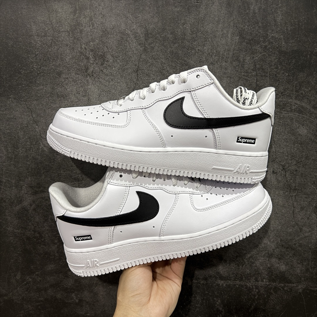 【纯原】Supreme x NK Air Force 1 Low '07 空军一号低帮经典板鞋联名 白黑